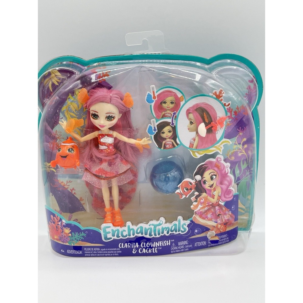 2017 Enchantimals Clarita Clownfish & Cackle‎ Playset Doll Mattel